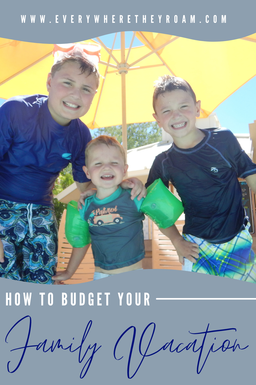 How to budget your family vacation pin