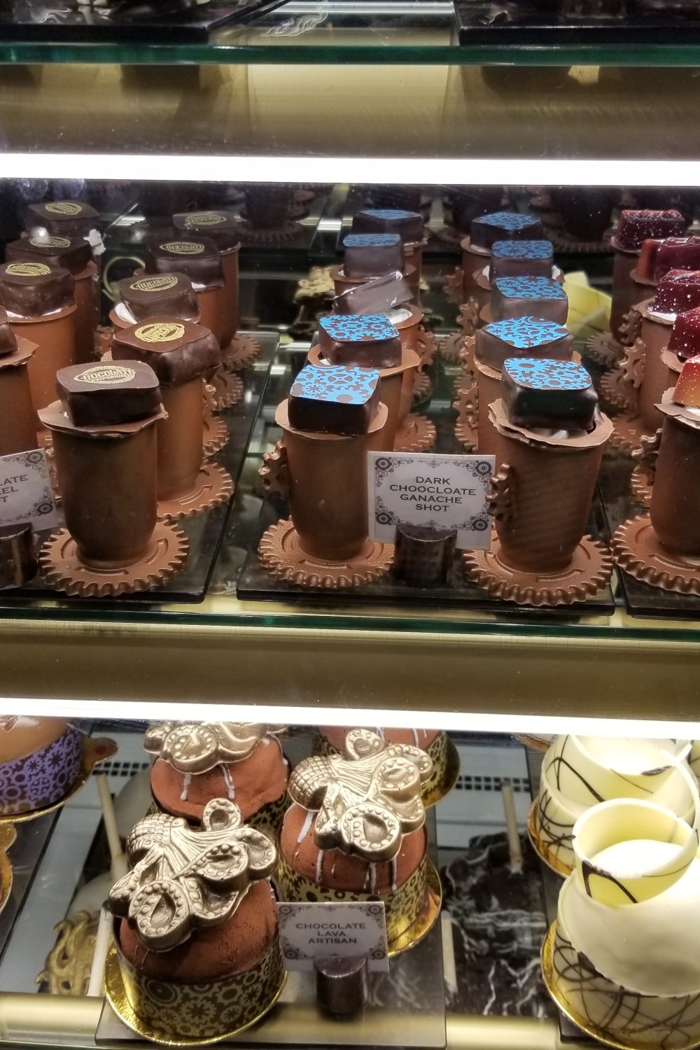 Photo showing some of the chocolate options at Toothsome Chocolate Emporium in Universal's CityWalk