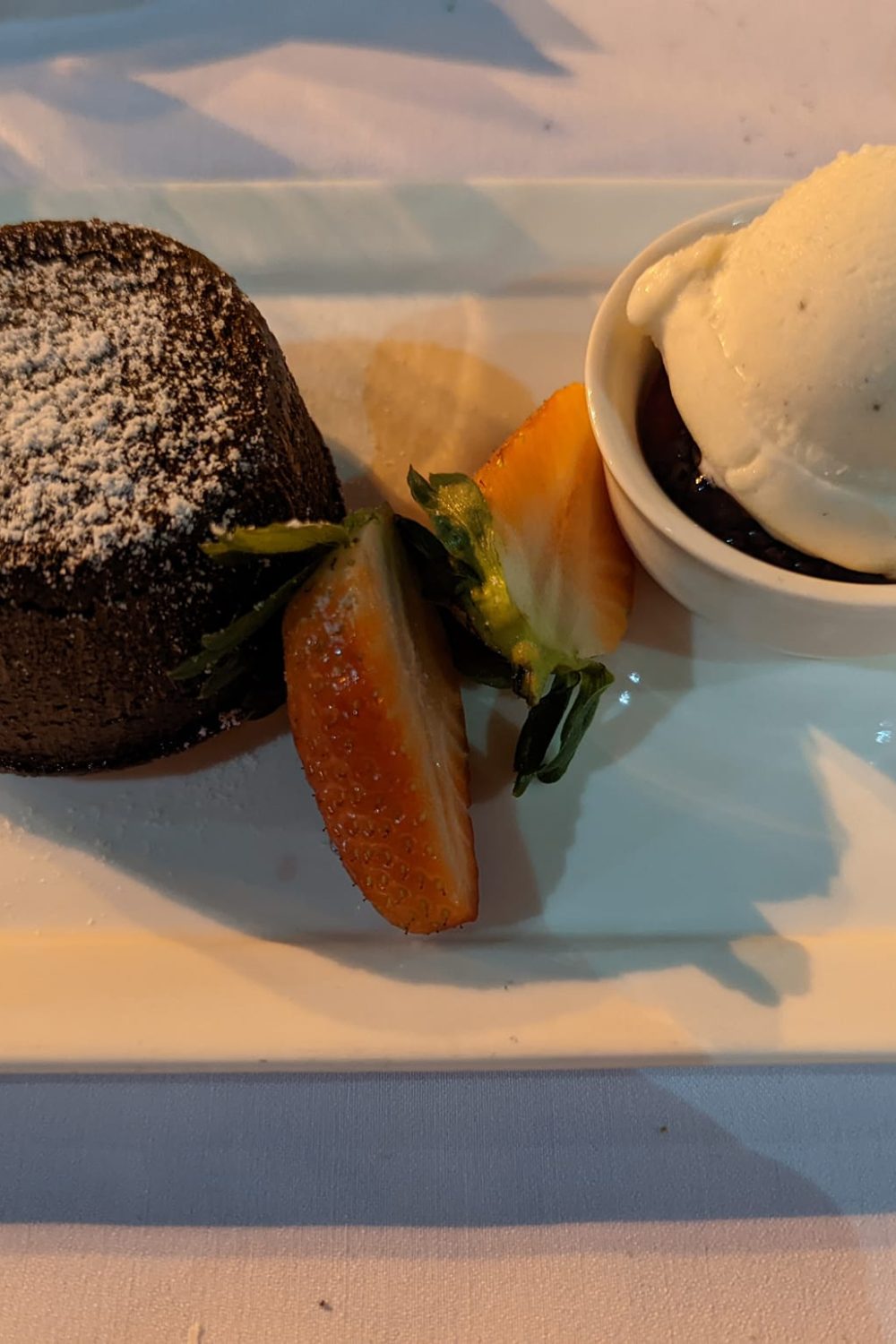 Warm Molten Chocolate Cake from Trattoria del Porto at Portofino Bay hotel in Universal Orlando Resort