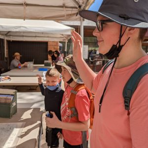 Kids earning their jr ranger badges at Zion National Park