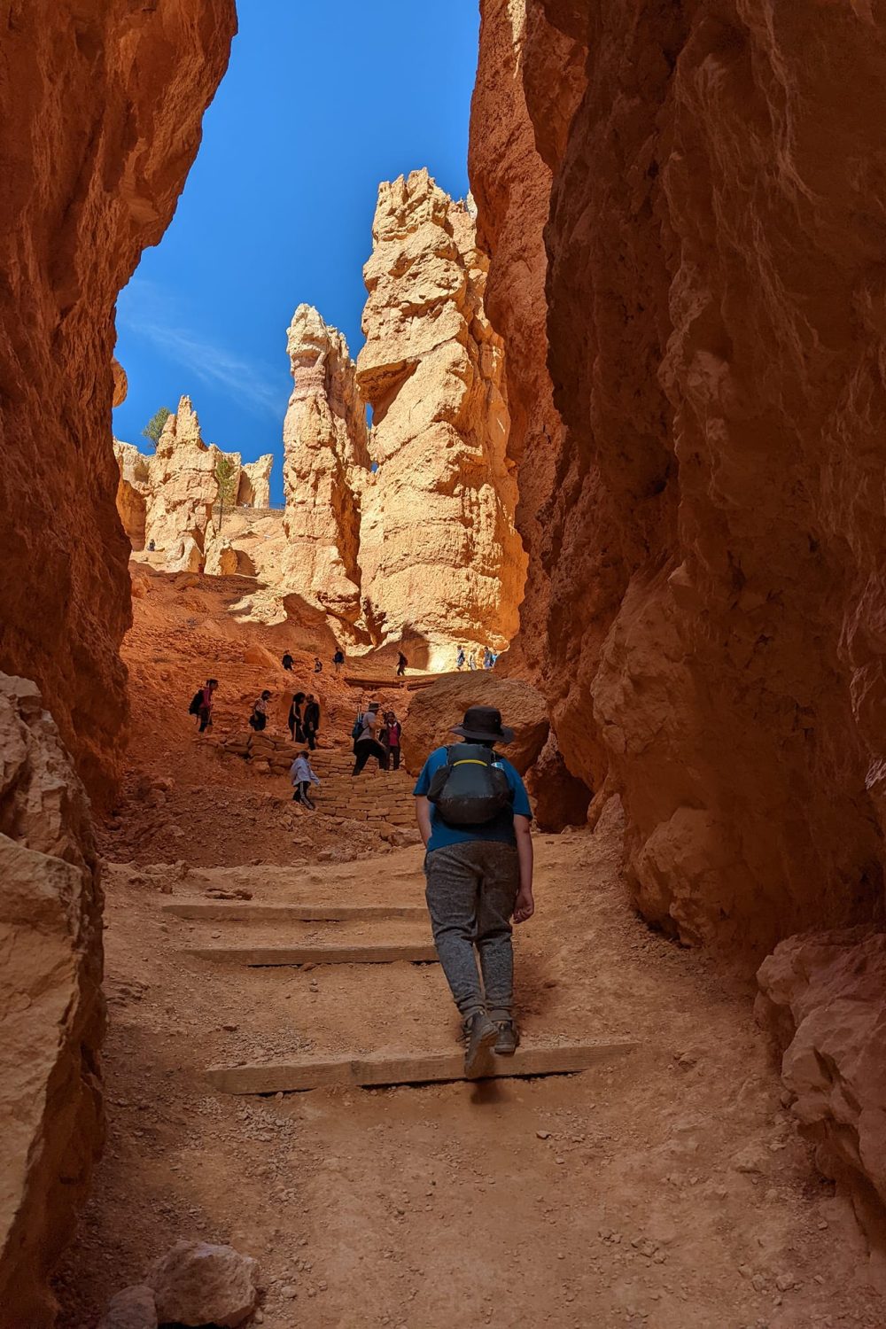 Climbing Wallstreet in Bryce Canyon