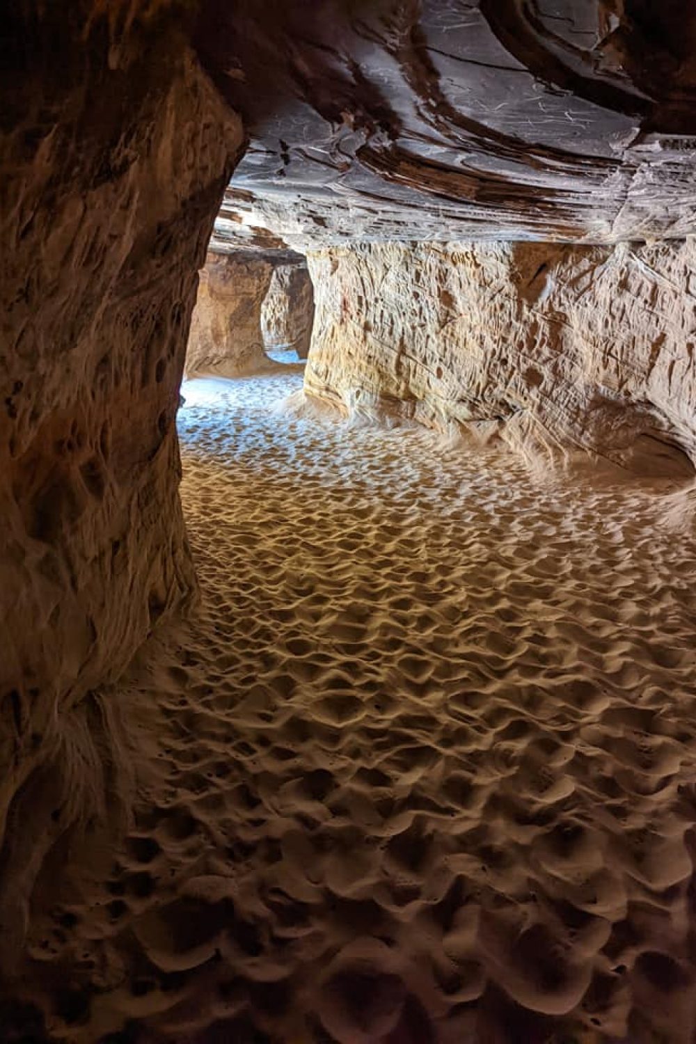 Inside of the Sand Caves in Kanab, Utah
