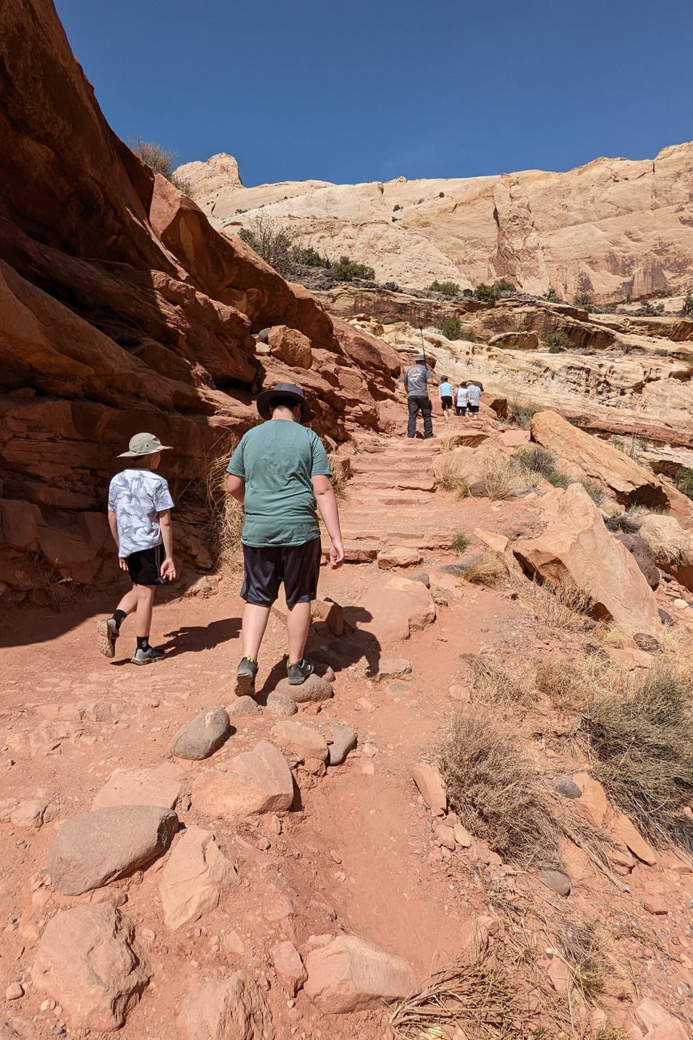 Beginning climb to Hickman Bridge in Capitol Reef National Park