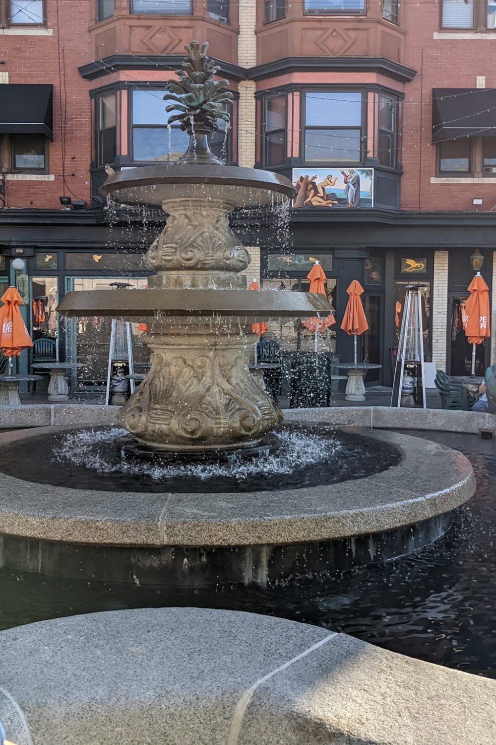 DePasquale Square Fountain in downtown Providence, Rhode Island