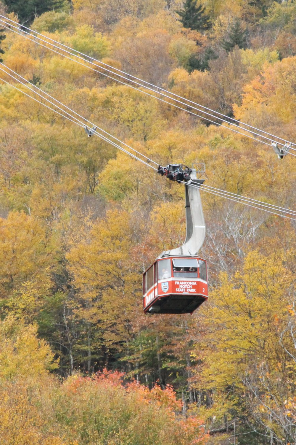 Tramway in Franconia Notch State Park in New Hampshire