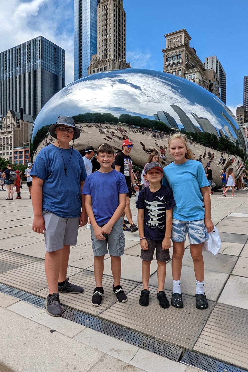 Cloud Gate, also known as the bean, located in Millennium Park in Chicago, IL