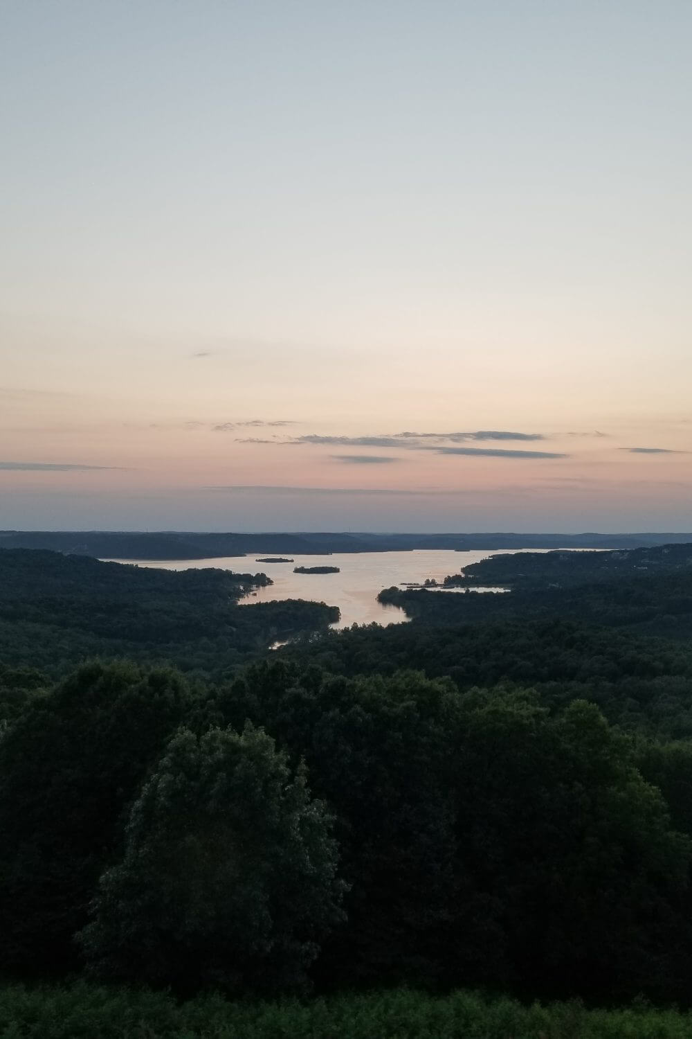 Table Rock Lake view from Top of the rock at big cedar lodge