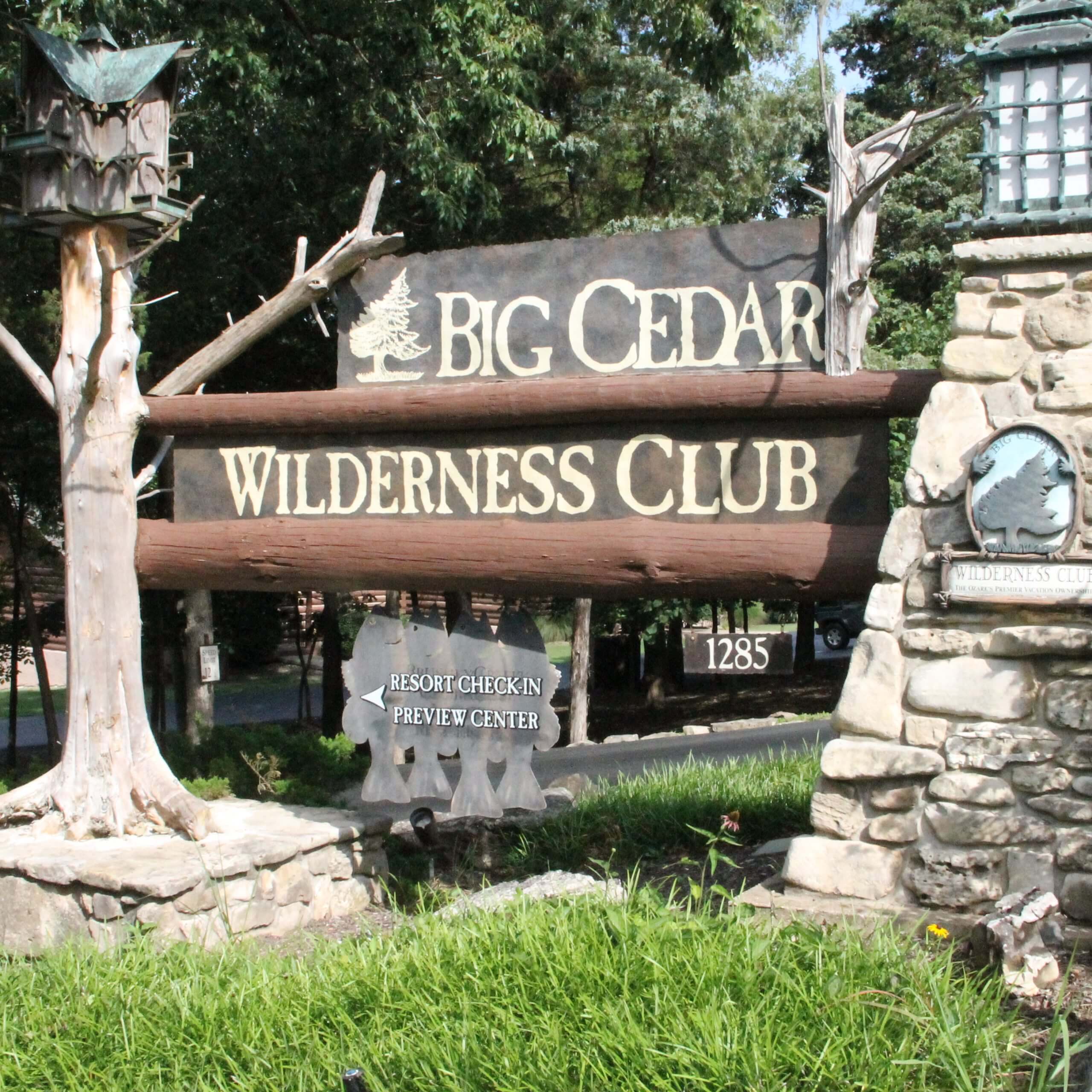 Big Cedar Wilderness Lodge sign