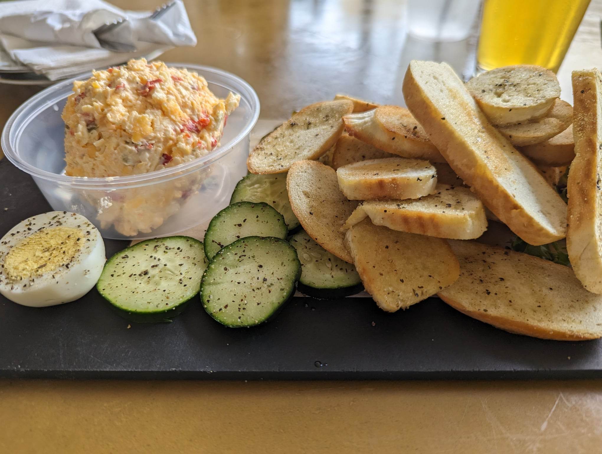 Pimento Cheese Board from The Lady May in downtown Ocean Springs.  This is one of the best restaurants in Mississippi's Gulf Coast.