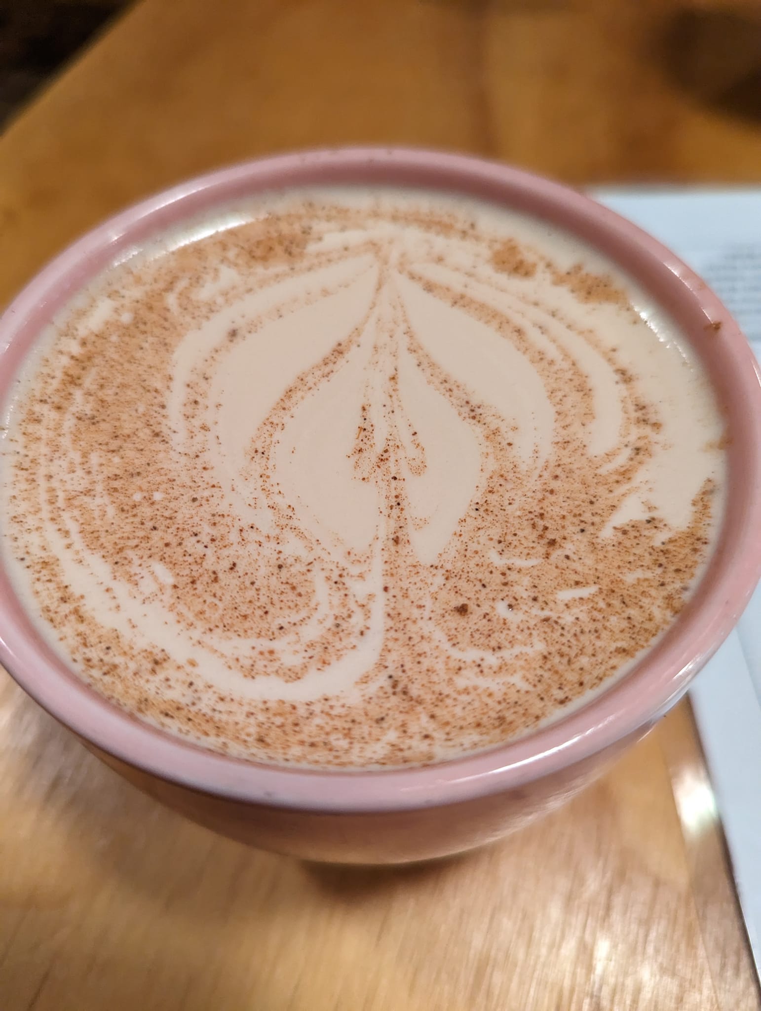 Chai tea latte from the Greenhouse in Biloxi, not far from downtown Ocean Springs, Mississippi.