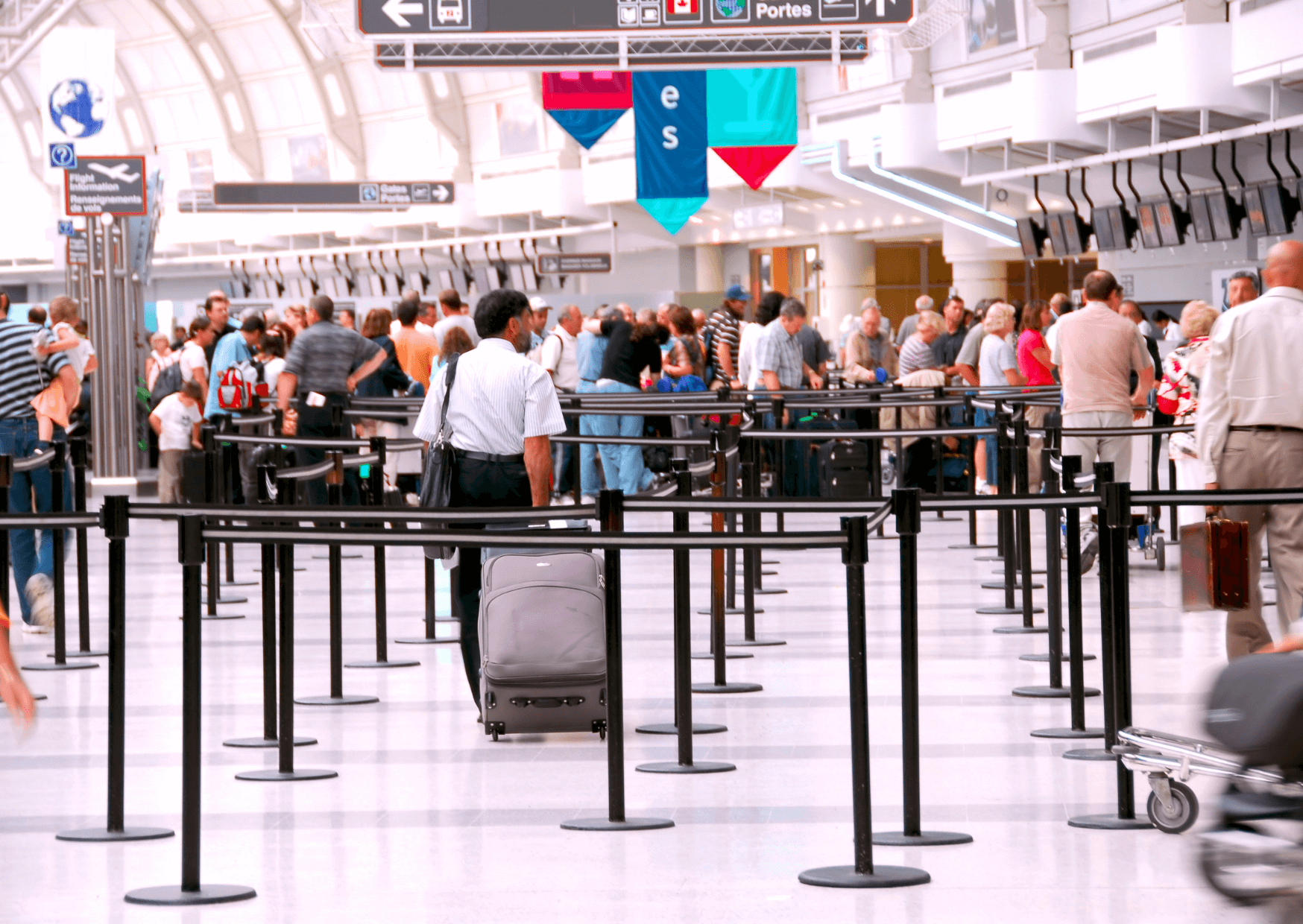 Long security lines at the airport