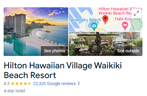 Hilton Hawaiian Village Google Reviews