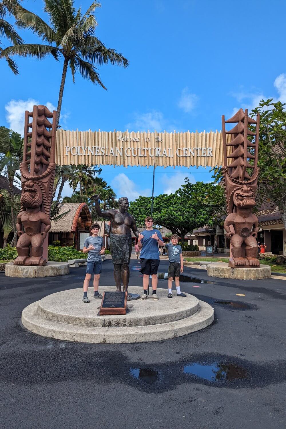 Boys at the Polynesian Cultural Center