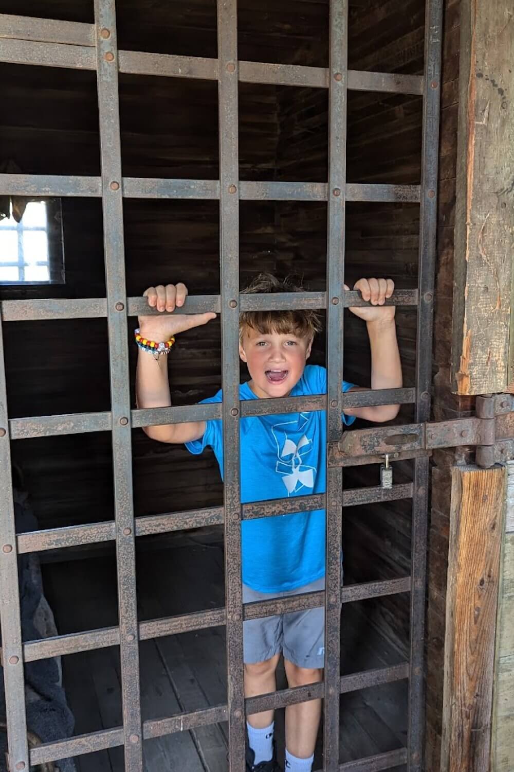 Tyler in jail at the 1880 town