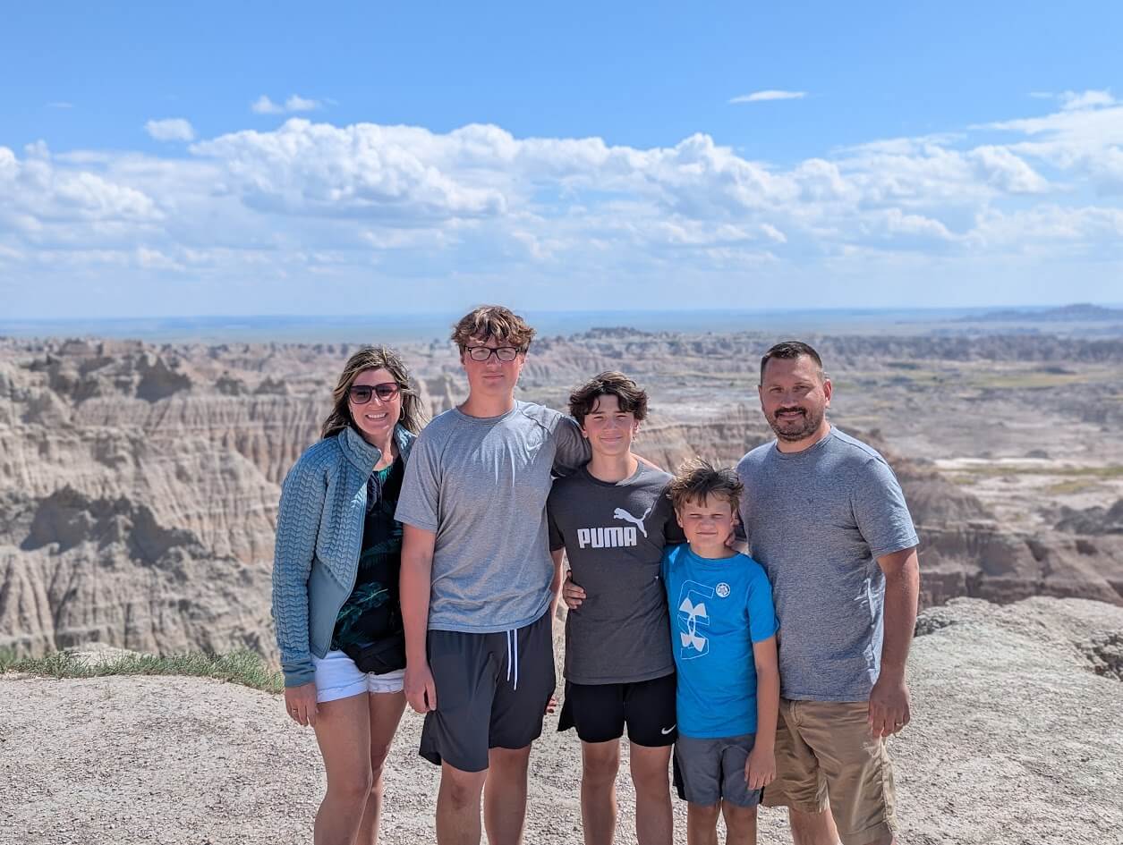 Our family in Bandland's National Park