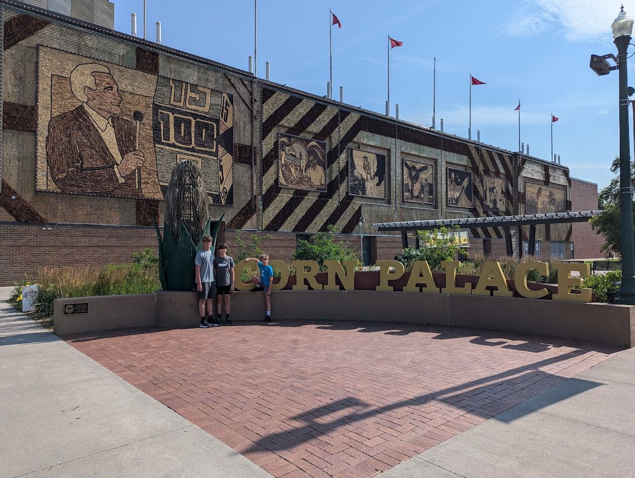 The side of Corn Palace in Mitchell, SD