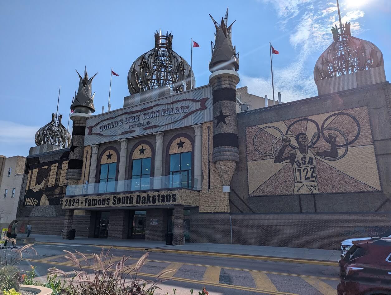 The front of Corn Palace in Mitchell, SD