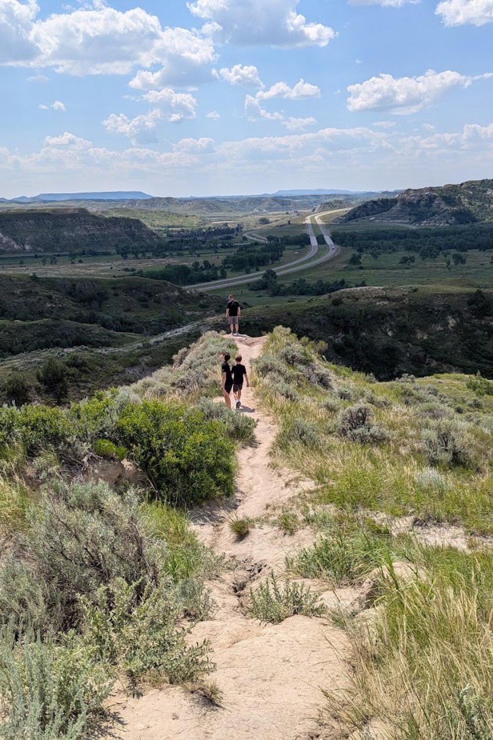 Enjoying a trail at Theodore Roosevelt National Park