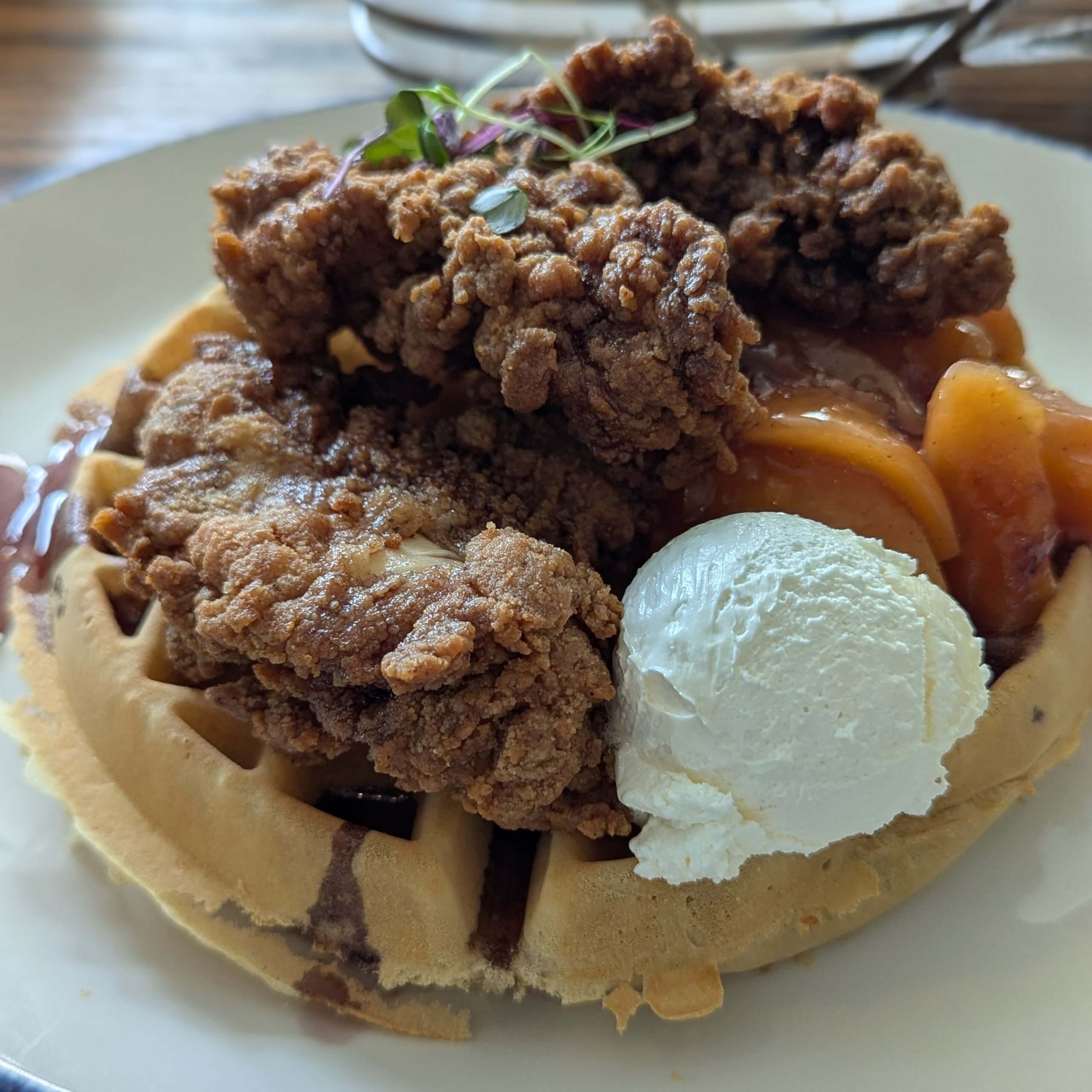 Chicken and Waffles at Poogan's Porch in Charleston, SC