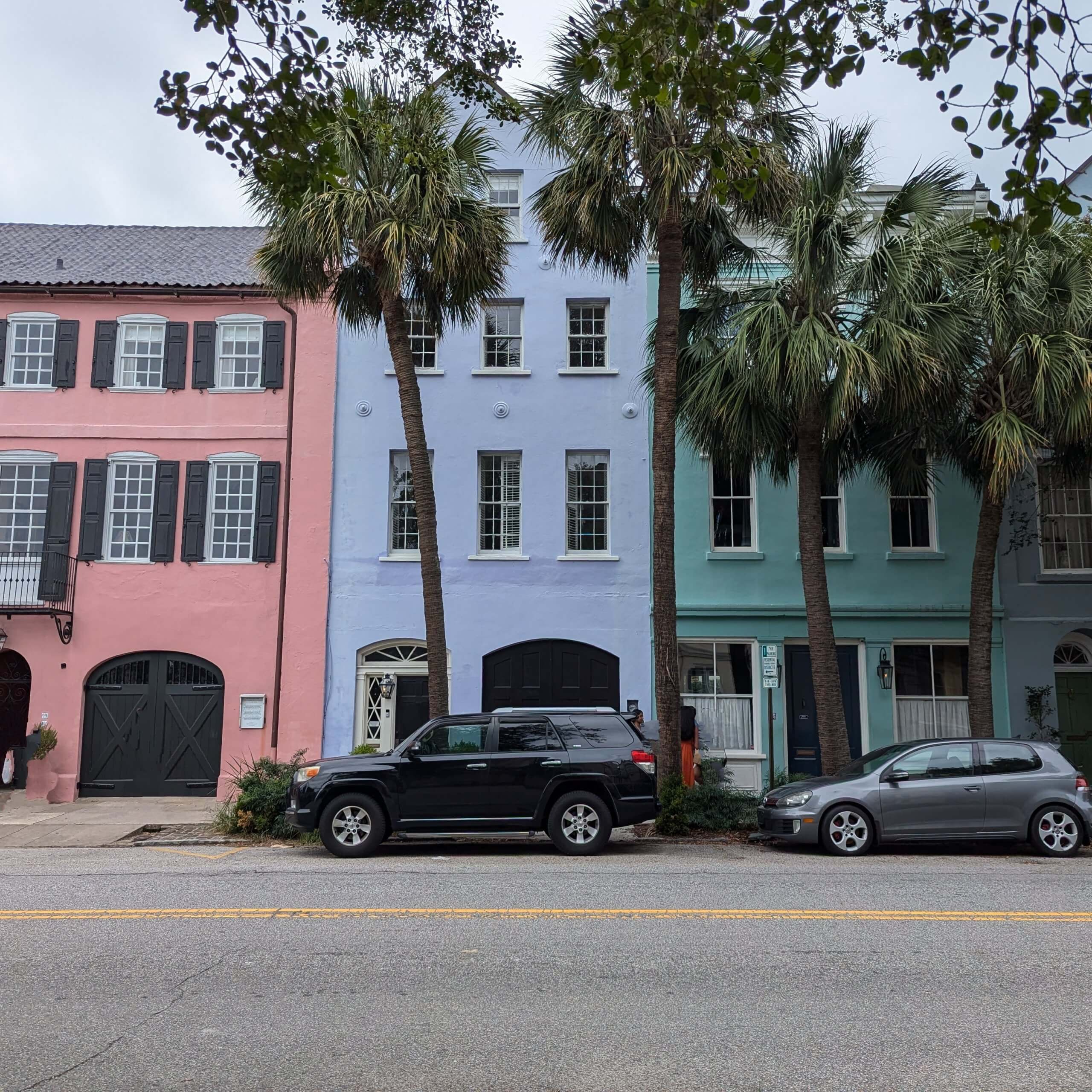 Rainbow Row in Charleston, SC