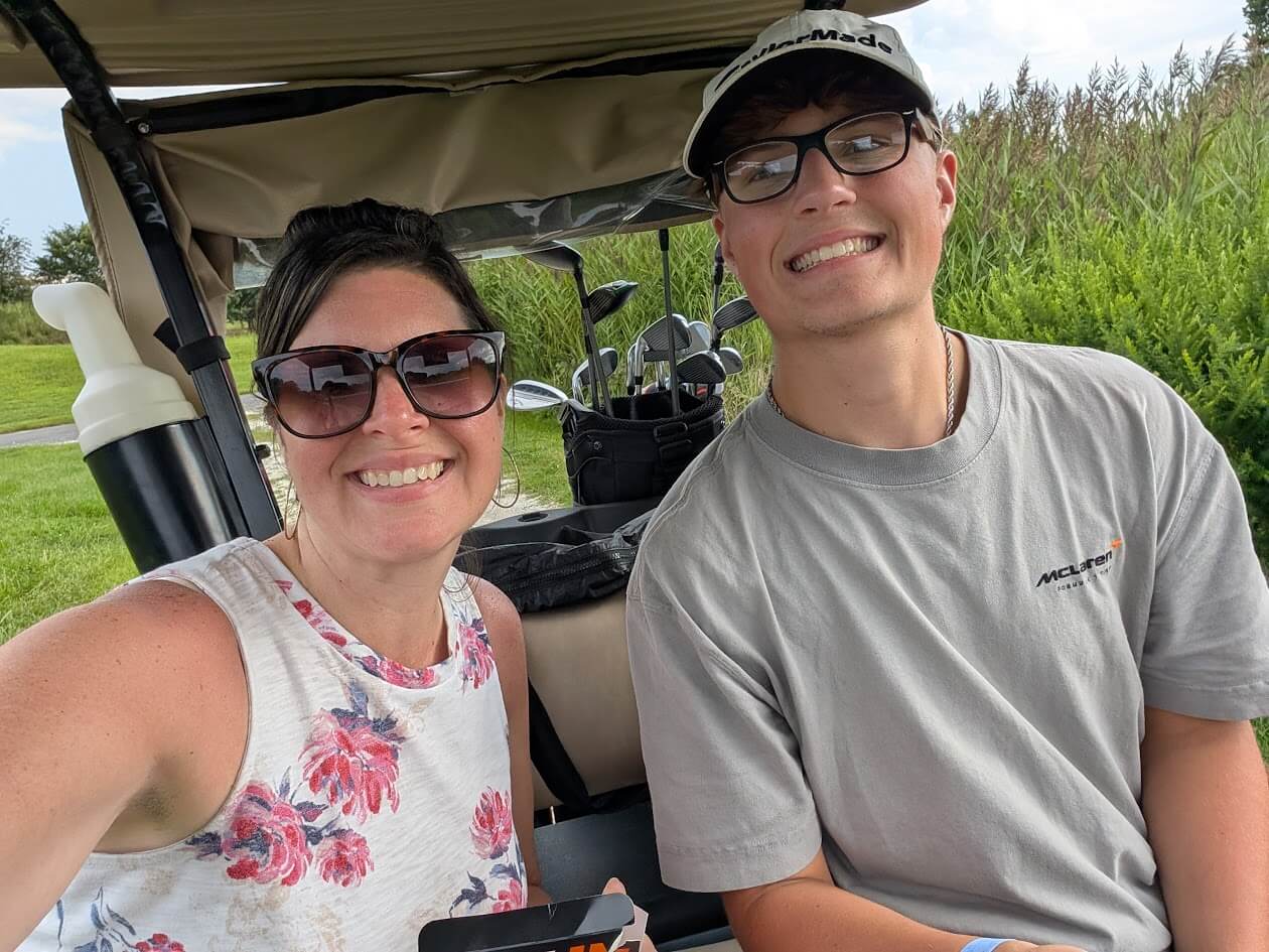 My oldest and I golfing at the Hyatt Regency Chesapeake Bay Golf Resort