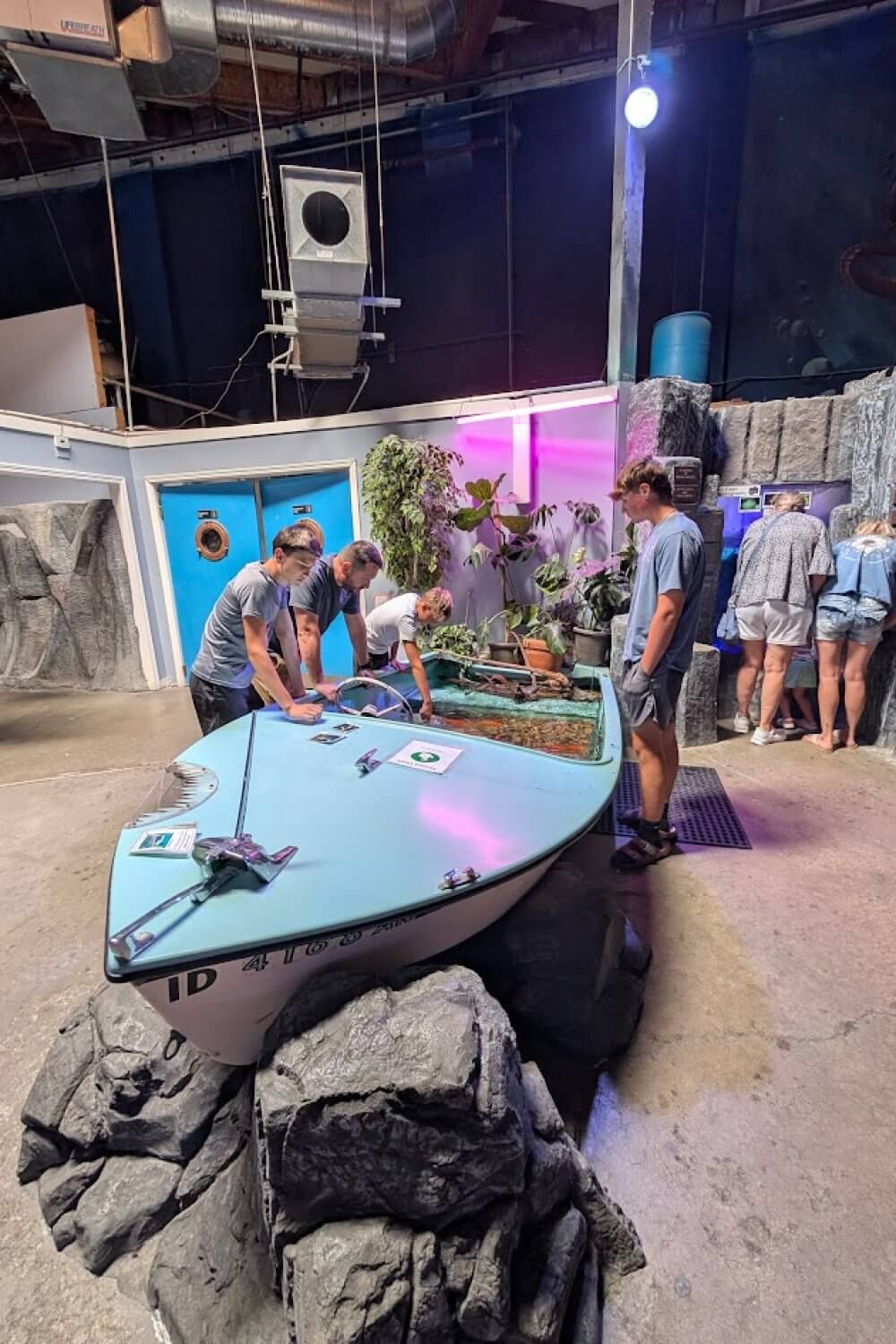 Enjoying exhibits at the Aquarium of Boise