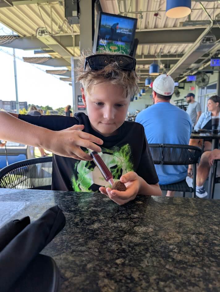 Filling donut holes at Top Golf