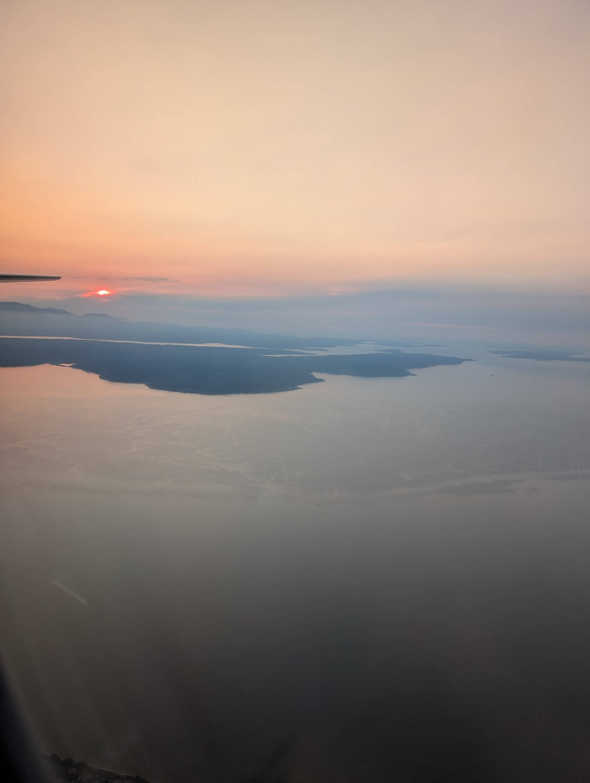 Sunset on our flight from Ohio to Seattle, WA