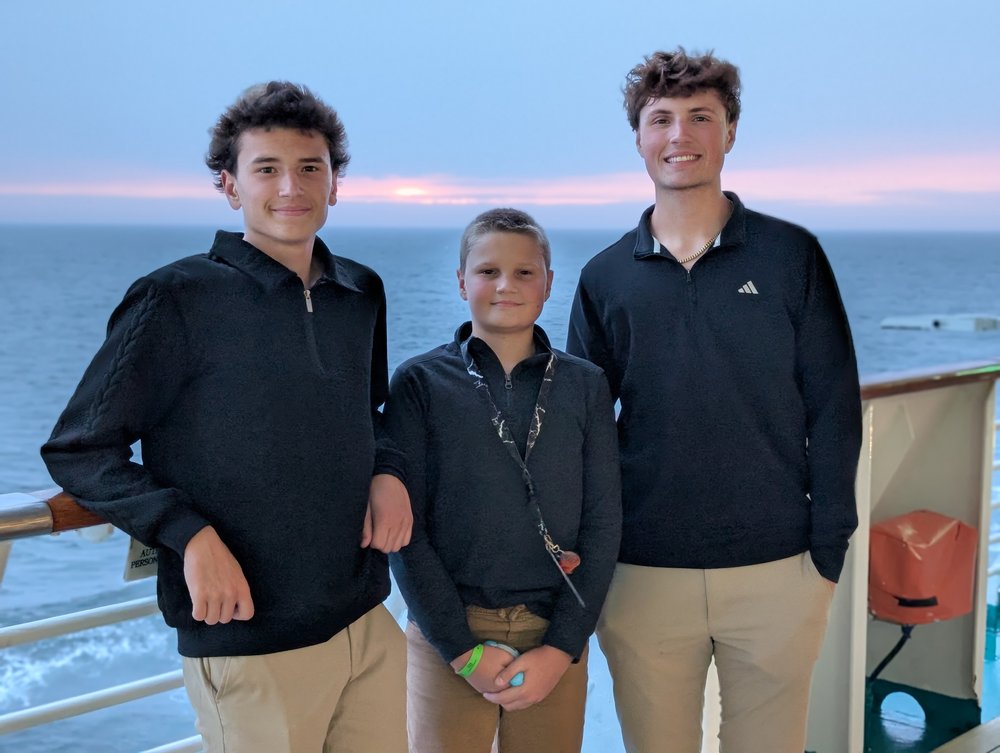 Boys at 10pm on the ship