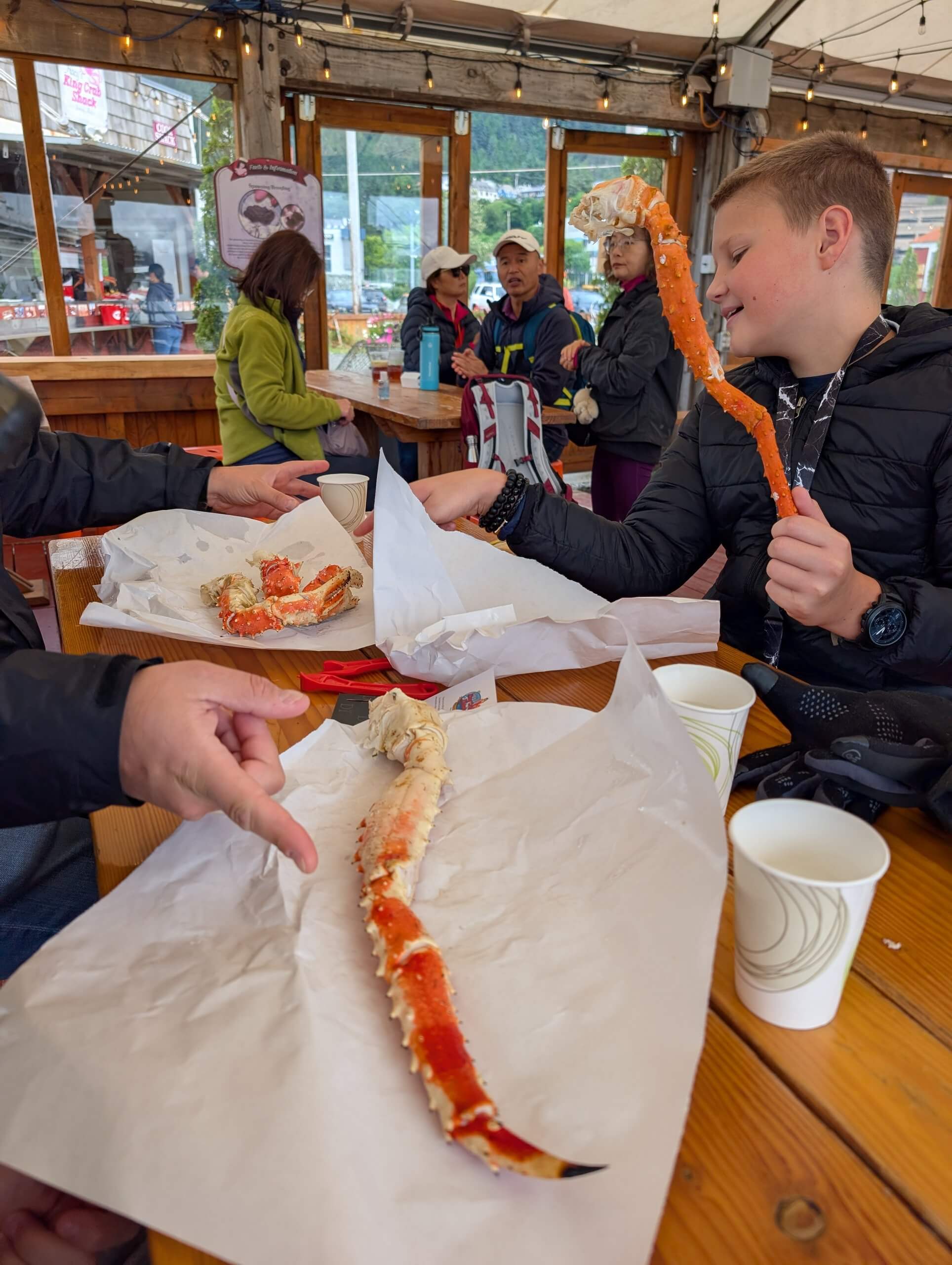 King Crab legs from Tracy's Crab Shack in Juneau, Alaska